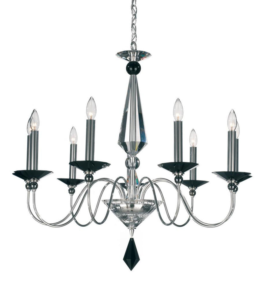 Renaissance Chandelier, 8-Light, Etruscan Gold, Clear Swarovski Crystal, 26.5"W (3787-23S XXFD7)