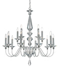 Clear Crystal Candle chandelier - Zinnia Mist for dining room view 1