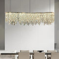 Chrome Crystal chandelier - Riven Lane for dining room view 1