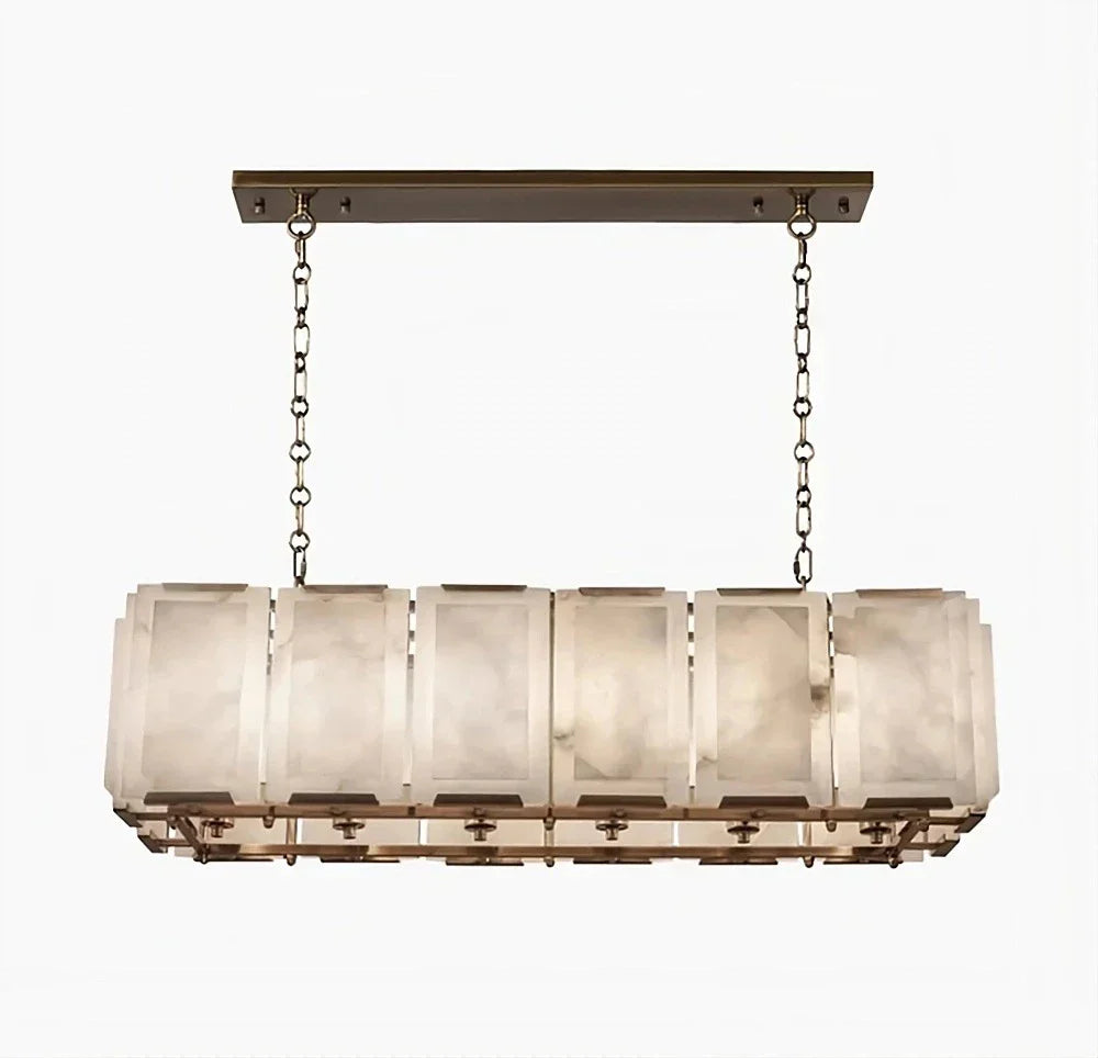 Clear Crystal Linear chandelier - Belen Lane for dining room view 5