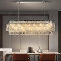 Crystal Linear chandelier - Halo Lane for dining room view 1
