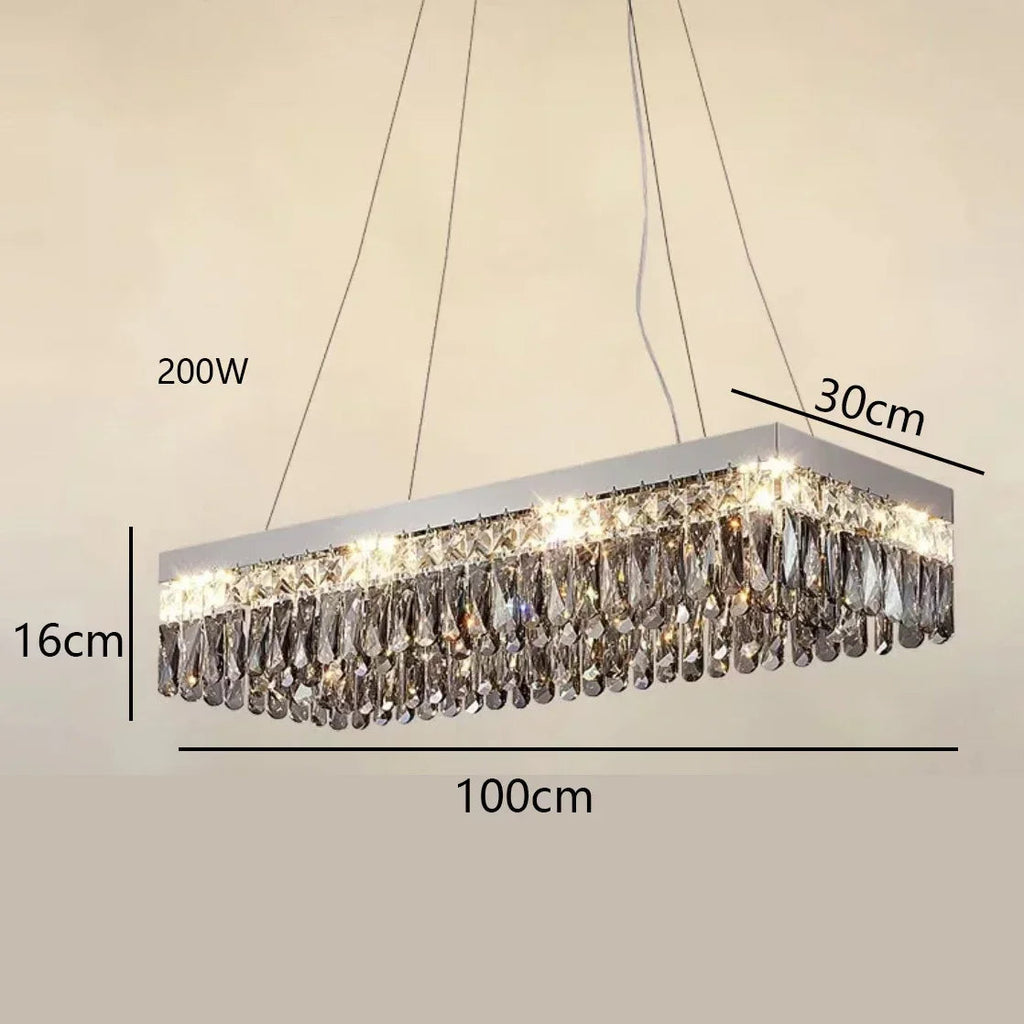 Clear Crystal Round chandelier - Rhea Bay for dining room view 19