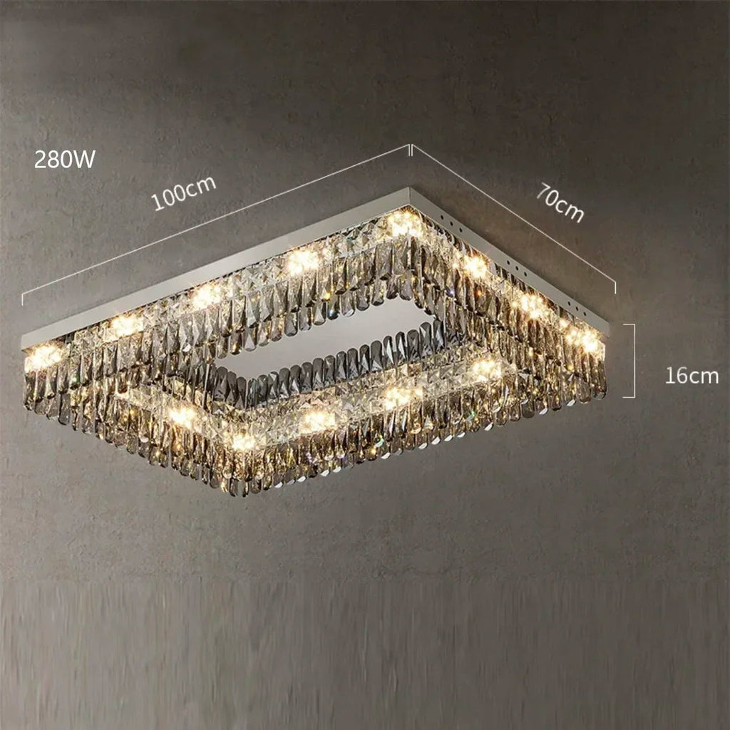 Clear Crystal Round chandelier - Rhea Bay for dining room view 18