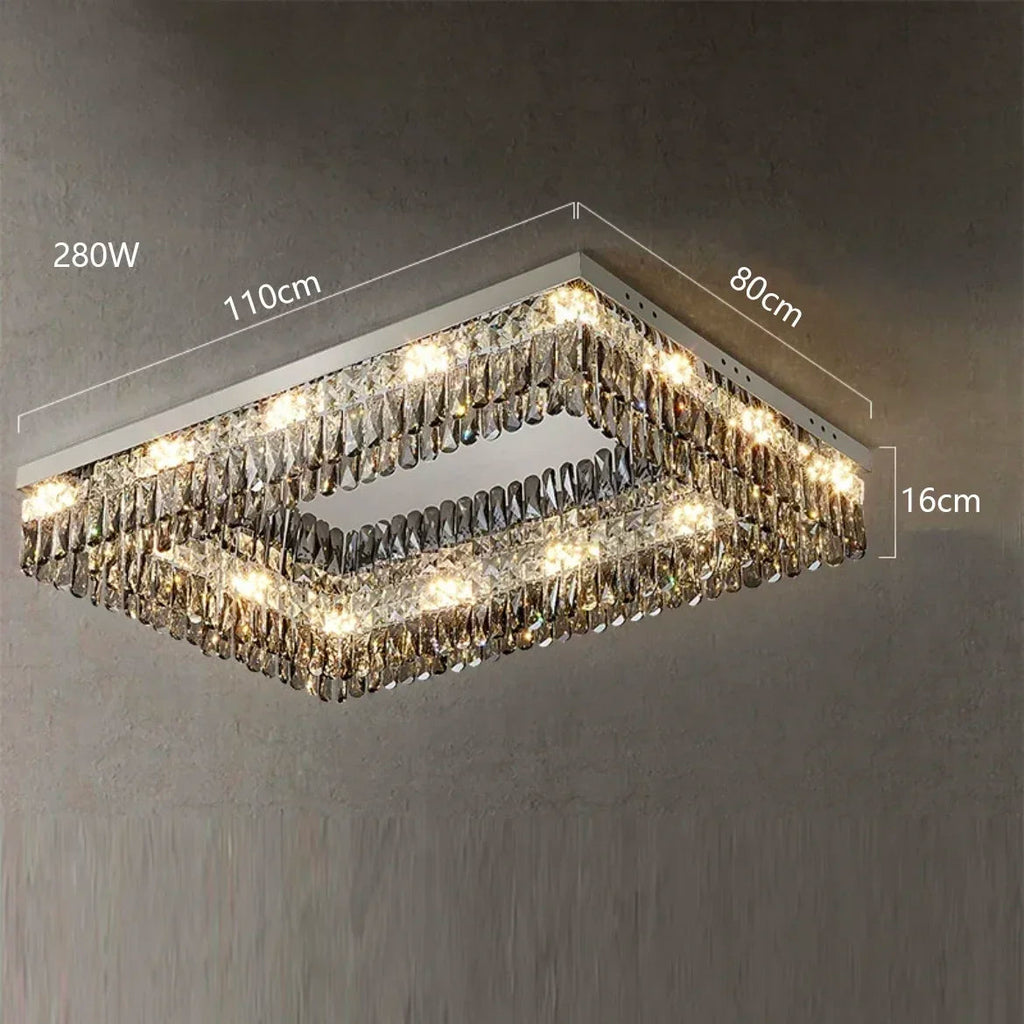 Clear Crystal Round chandelier - Rhea Bay for dining room view 17