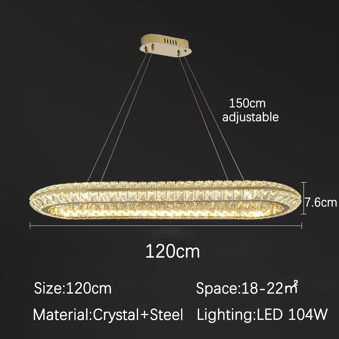 Clear Crystal chandelier - Kaia Lane for dining room view 6