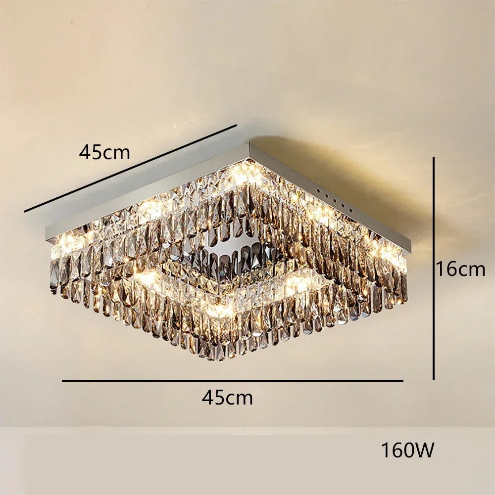 Clear Crystal Round chandelier - Rhea Bay for dining room view 13