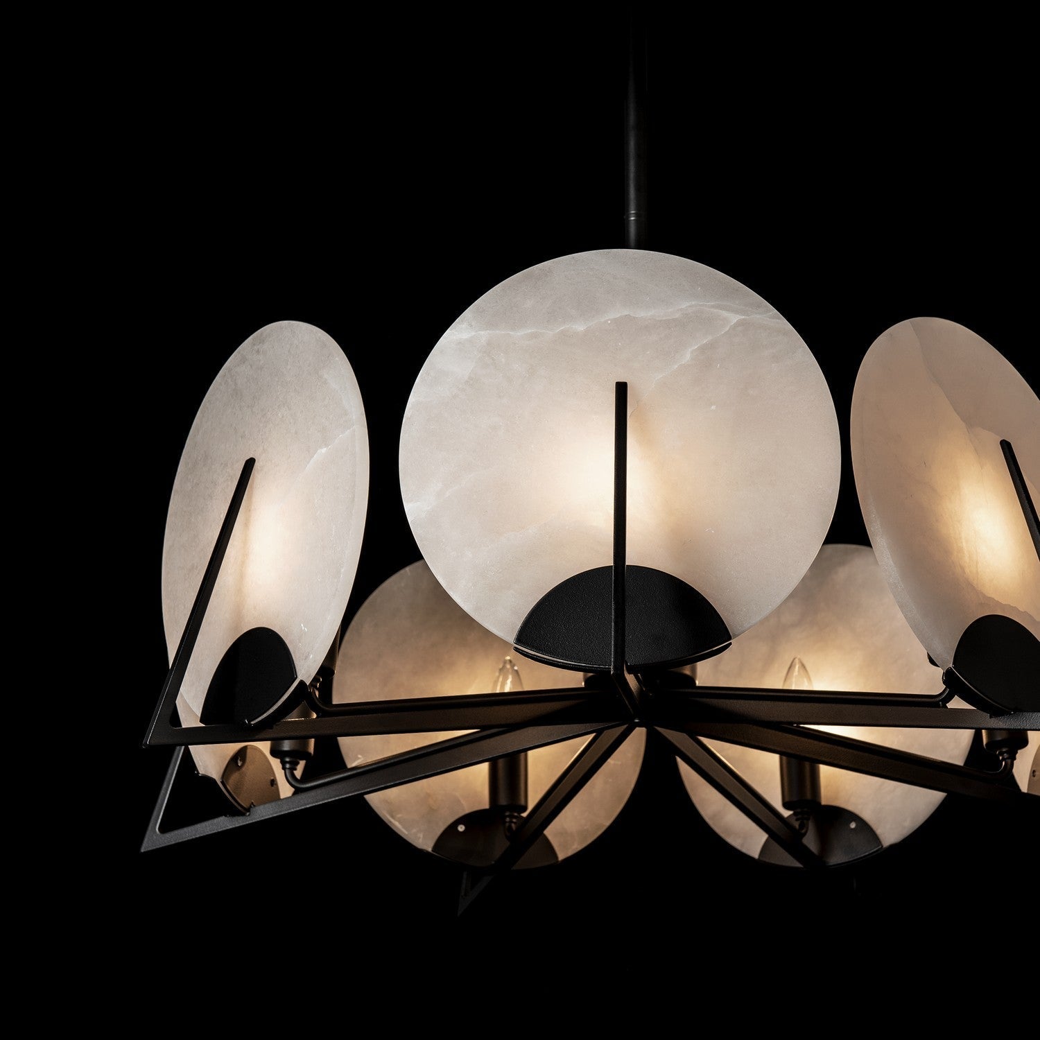 Callisto Seven Light Pendant Black