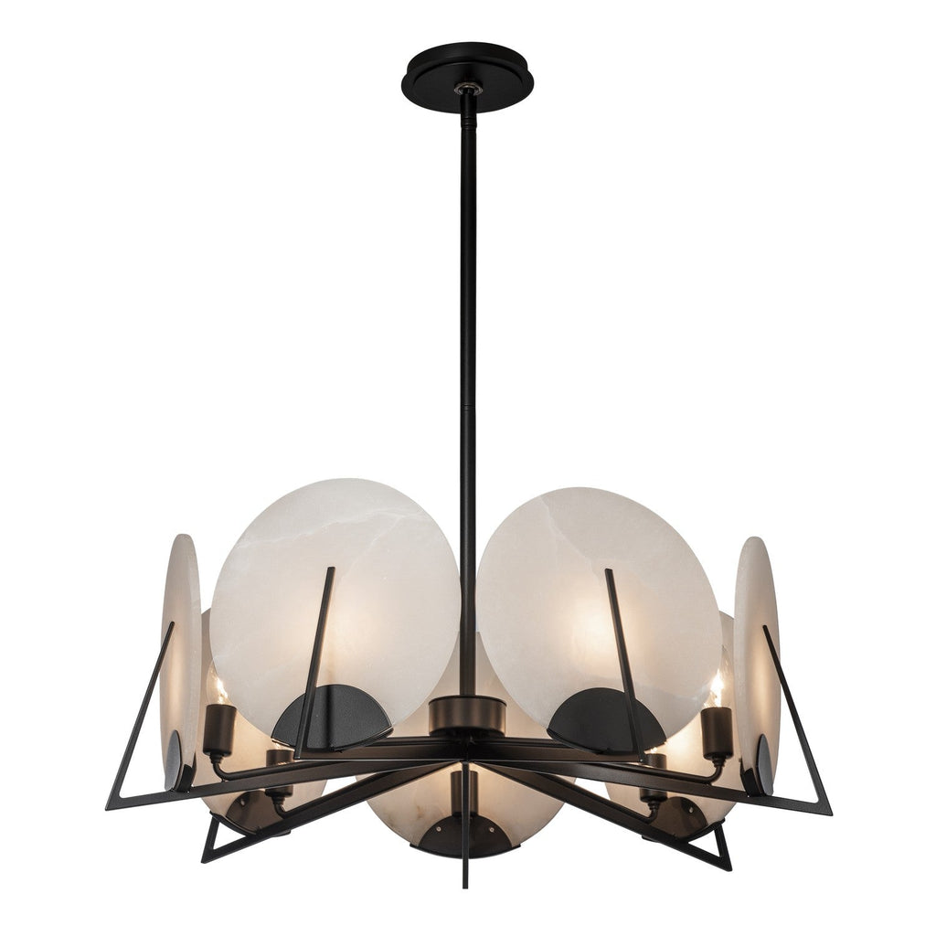 Callisto Seven Light Pendant Black