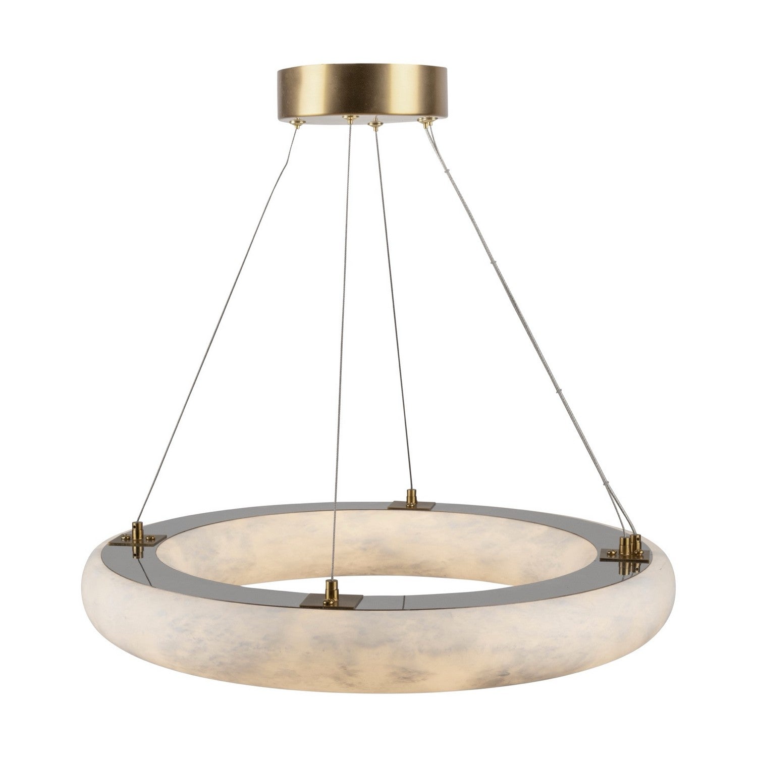 White Alabaster chandelier - Zelia Court for dining room view 4