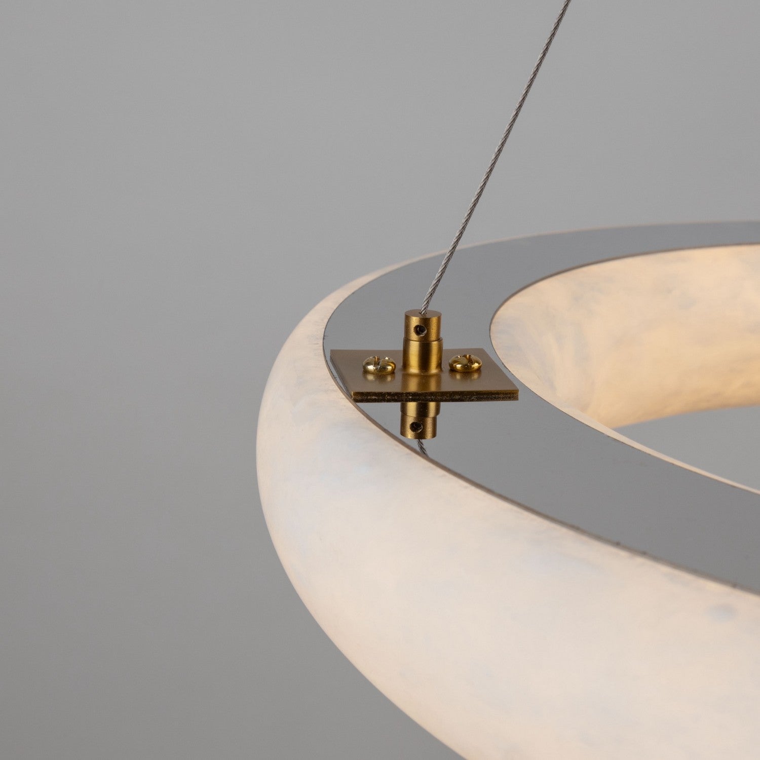 White Alabaster chandelier - Zelia Court for dining room view 6