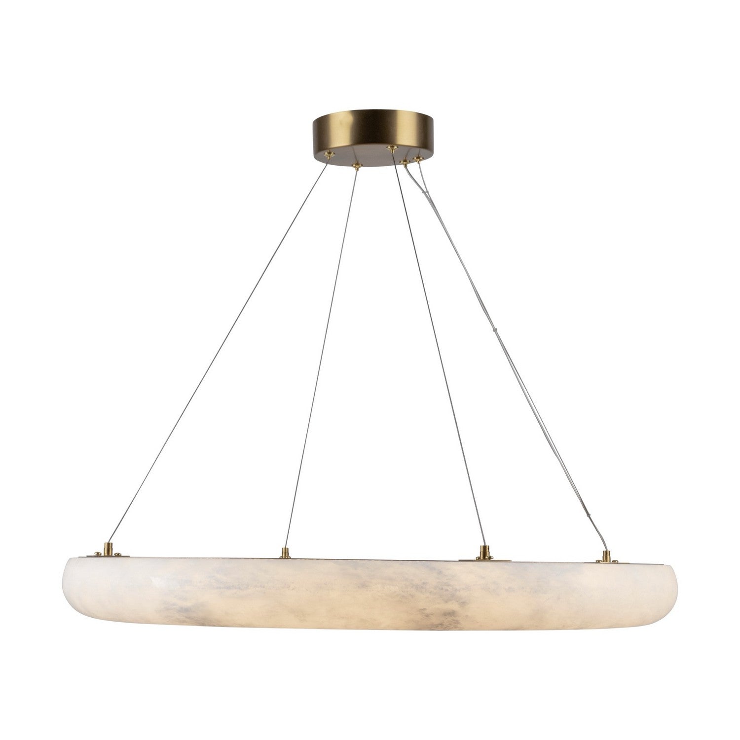 White Alabaster chandelier - Faye Court for dining room view 3