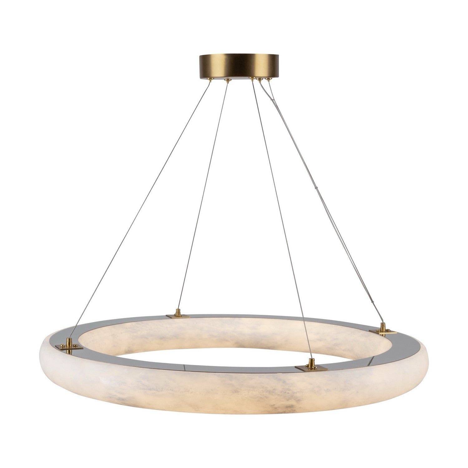 White Alabaster chandelier - Faye Court for dining room view 4