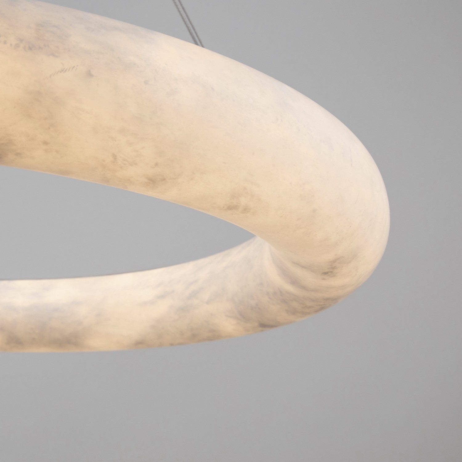 White Alabaster chandelier - Faye Court for dining room view 6