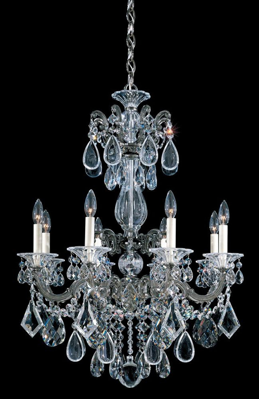 Clear Crystal Candle chandelier - Noor Mist for dining room view 2