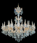 Clear Crystal Candle chandelier - Livia Mist for dining room view 1