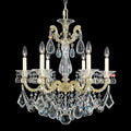 La Scala Chandelier, 8-Light, French Gold, Clear Swarovski Crystal, 25"W (5007-26S 1HZTKM)