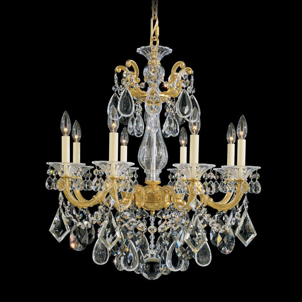 La Scala Chandelier, 6-Light, French Gold, Clear Swarovski Crystal, 23"W (5072-26S 1HZTMH)