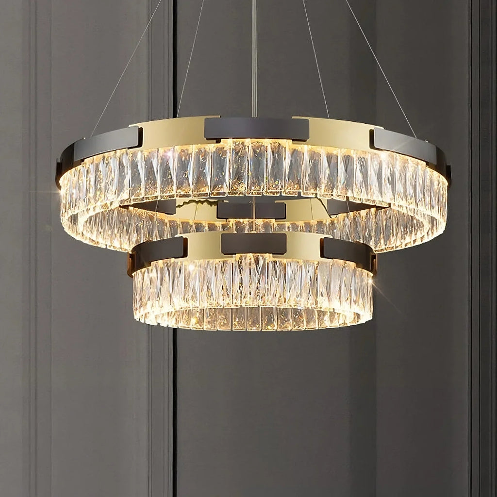 Clear Crystal chandelier - Kora Bay for dining room view 2