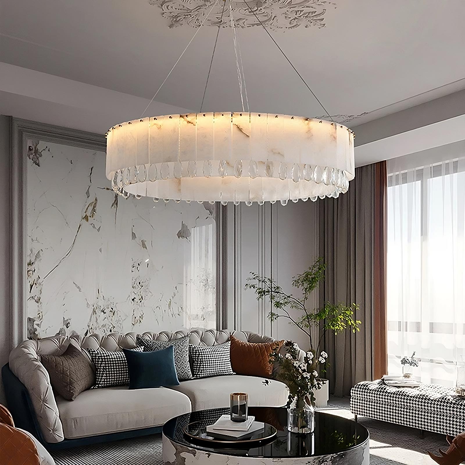 Natural Crystal chandelier - Avon Bay for dining room view 2