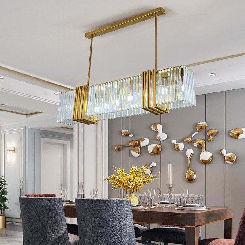 Gold Crystal chandelier - Sabine Court for dining room view 5