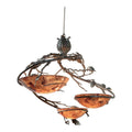 Brass Wood chandelier - Dahlia Trace for dining room view 1