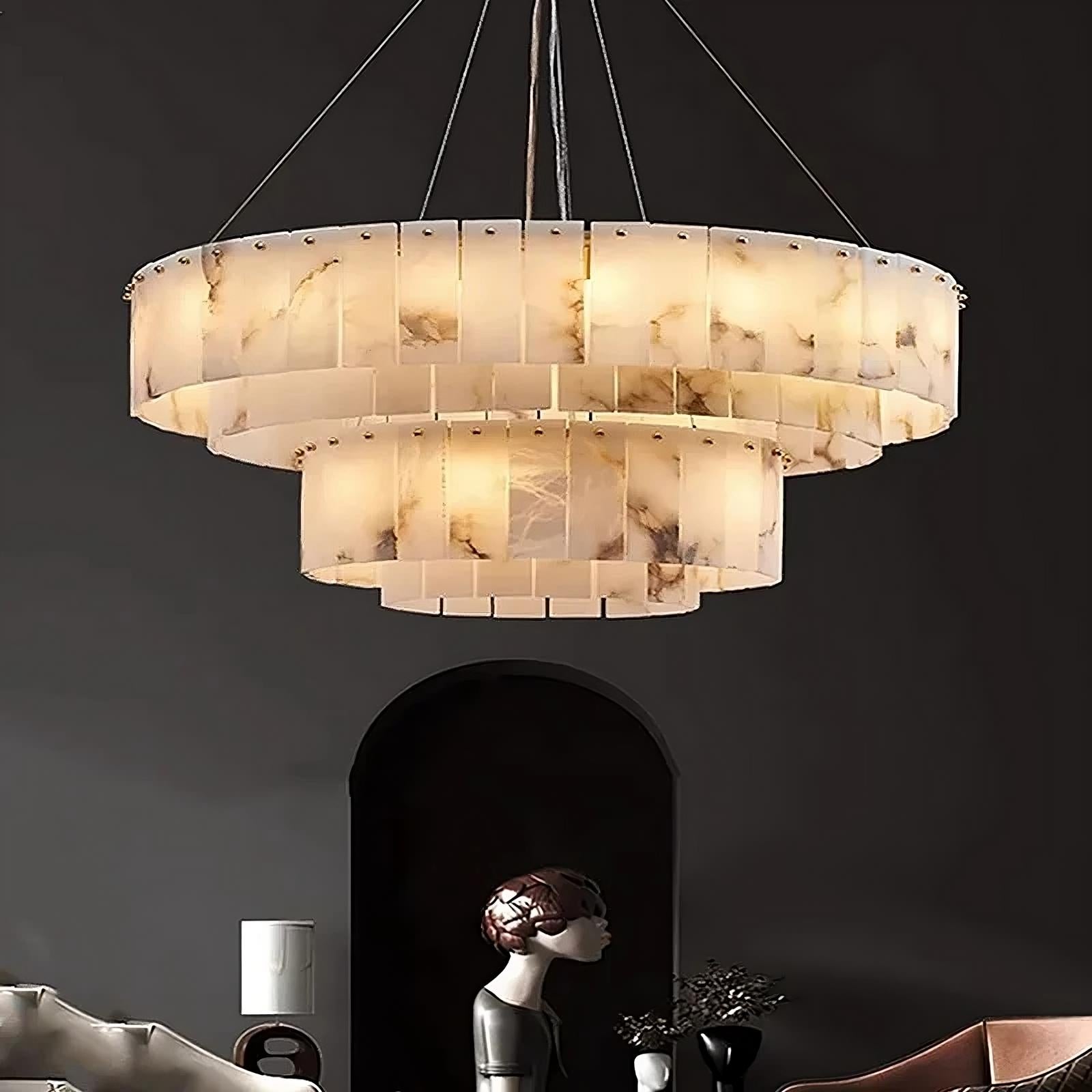 Brass Brass chandelier - Isla Bay for dining room view 2