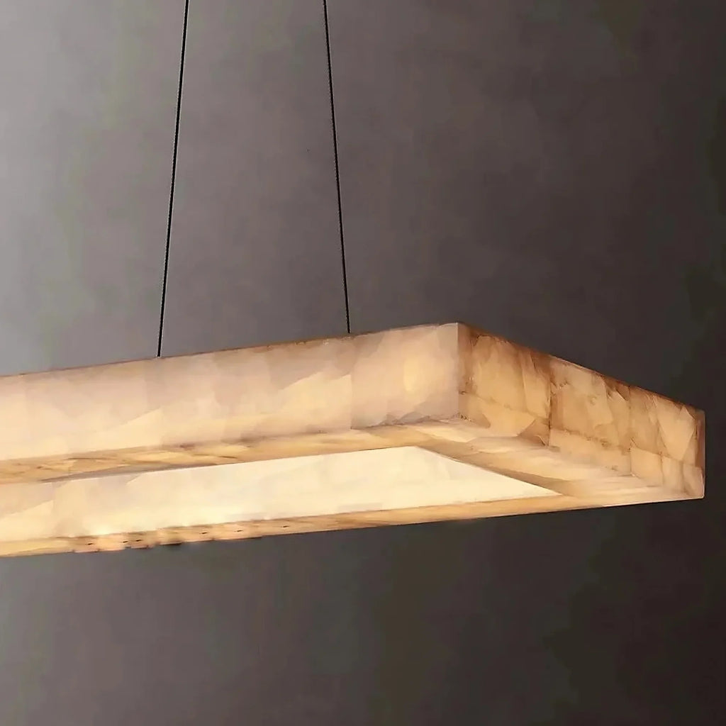 Natural Steel Linear chandelier - Verona Bay for dining room view 5