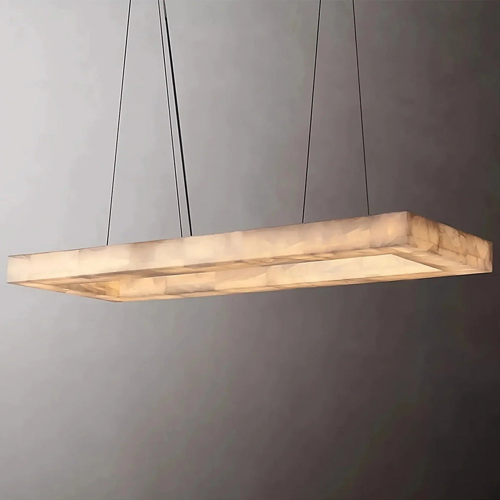 Natural Steel Linear chandelier - Verona Bay for dining room view 4