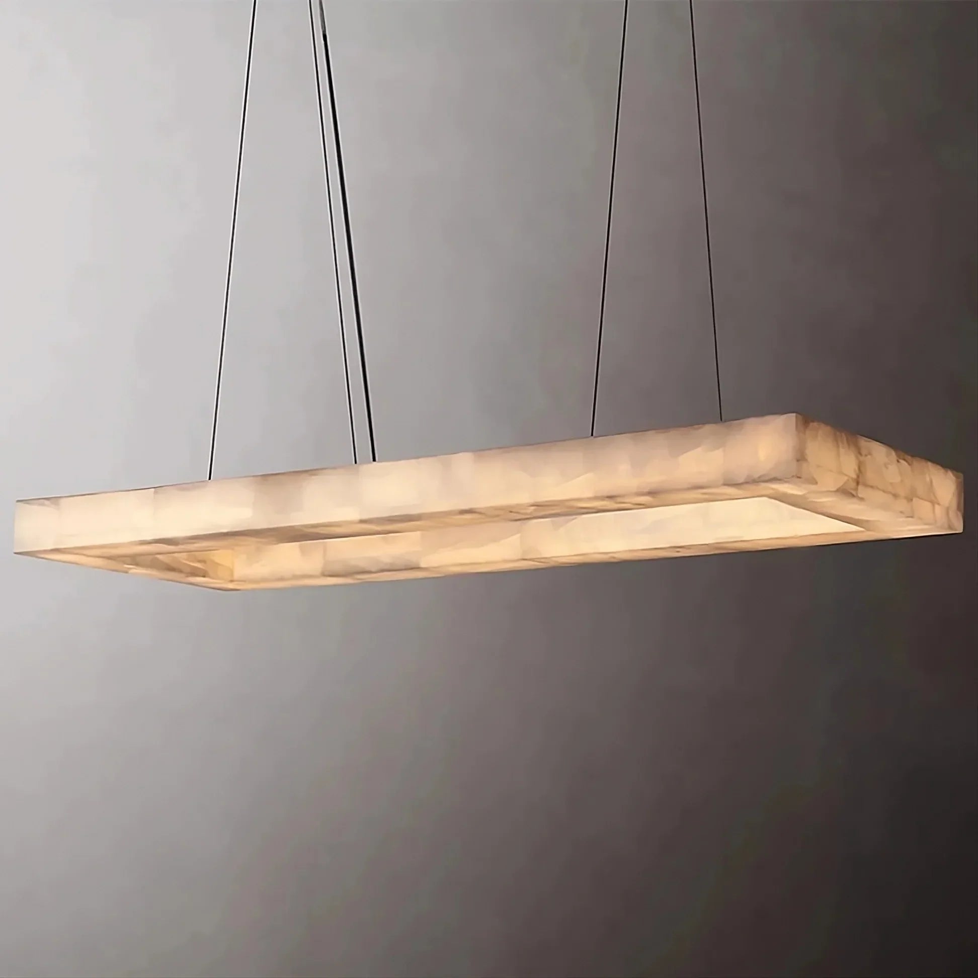 Natural Steel Linear chandelier - Verona Bay for dining room view 4