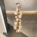 White Metal chandelier - Evren House for dining room view 1