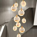 Natural Marble Linear chandelier - Piper Lane for dining room view 1