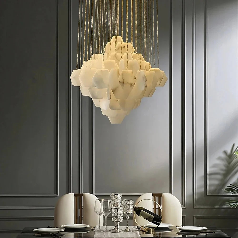 Brass Brass chandelier - Junia House for dining room view 1