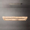 Natural Steel Linear chandelier - Verona Bay for dining room view 1