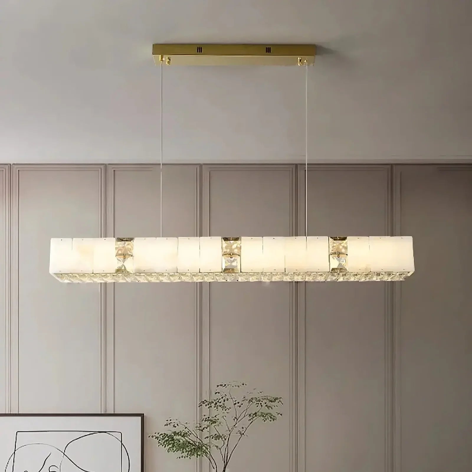 Clear Crystal chandelier - Tessa Lane for dining room view 1