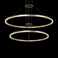 Gold Metal Linear chandelier - Juno Trace for dining room view 1