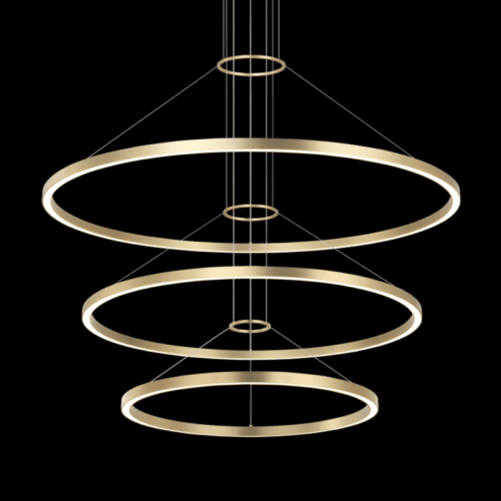 Black Metal chandelier - Halo Trace for dining room view 2