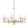 Aged Brass Brass Candle chandelier - Milan Dawn for dining room view 1