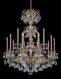 Clear Crystal Candle chandelier - Noor Mist for dining room view 1