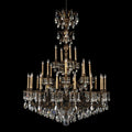 Clear Crystal Candle chandelier - Winslow Field for dining room view 1