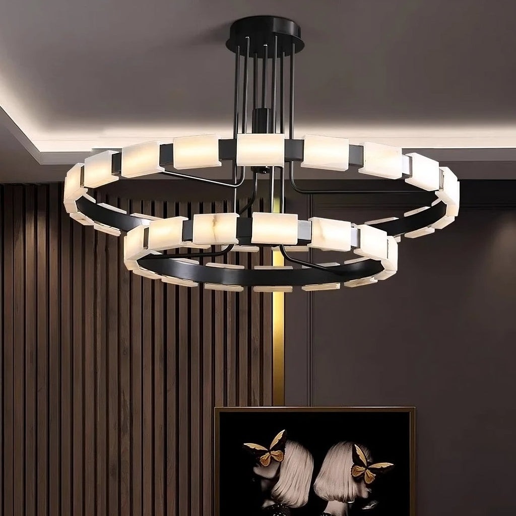 Villa Marble Mid-Century Modern Chandelier