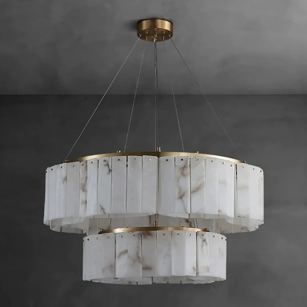 Brass Brass Tiered chandelier - Zinnia Bay for dining room view 3