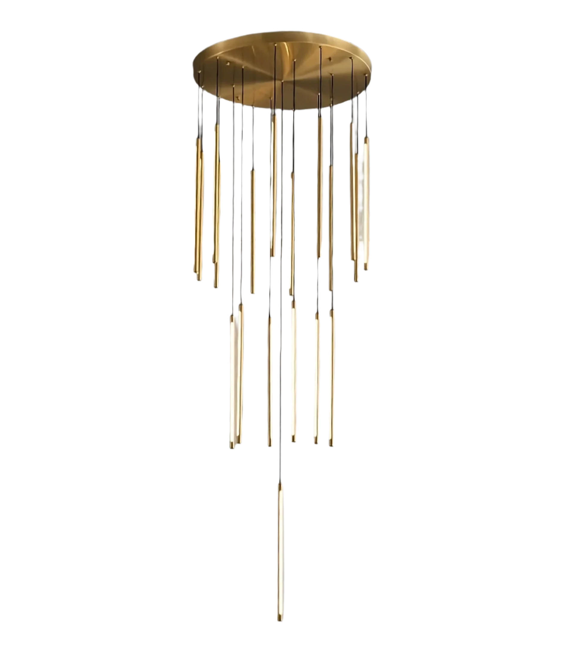 Brass Brass Linear chandelier - Piper Bay for dining room view 8