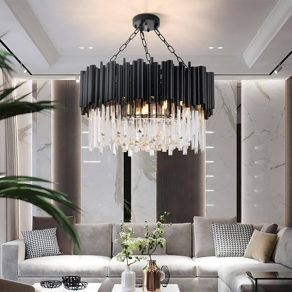 Black Crystal chandelier - Vale Bay for dining room view 1