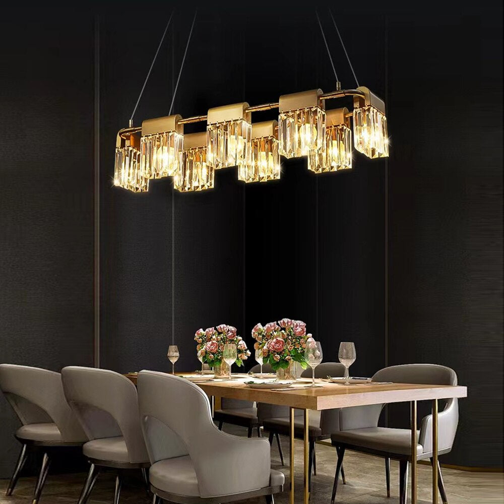Clear Crystal chandelier - Liora Lane for dining room view 2
