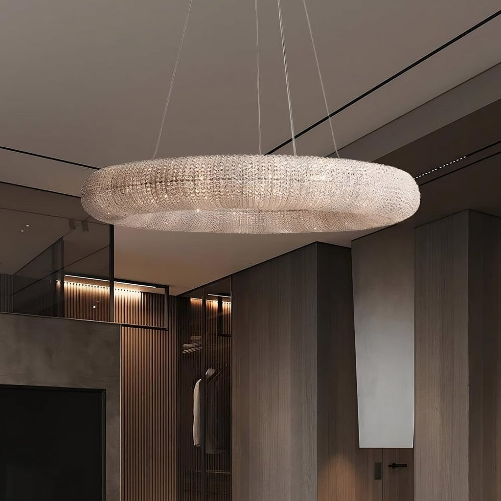 Clear Crystal chandelier - Zora House for dining room view 1