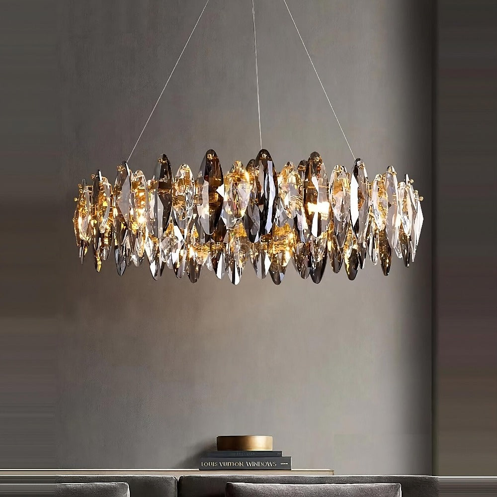 Gold Crystal chandelier - Pavia House for dining room view 1