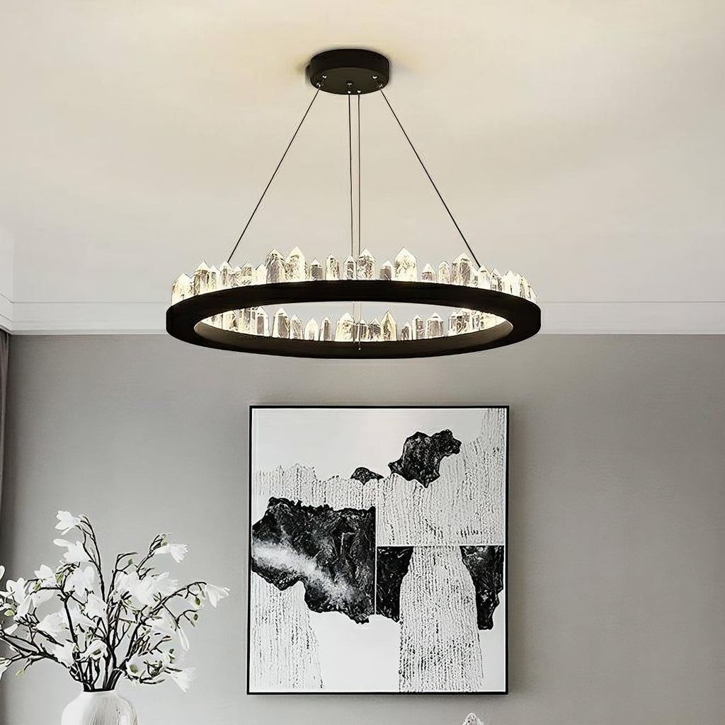 Clear Crystal chandelier - Gemma House for dining room view 1