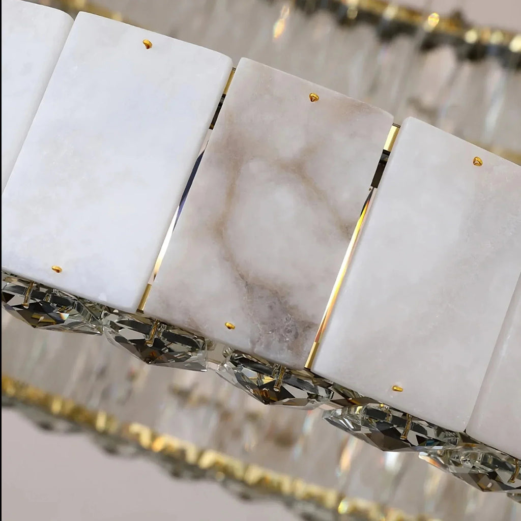 Natural Crystal Round chandelier - Hera House for dining room view 8