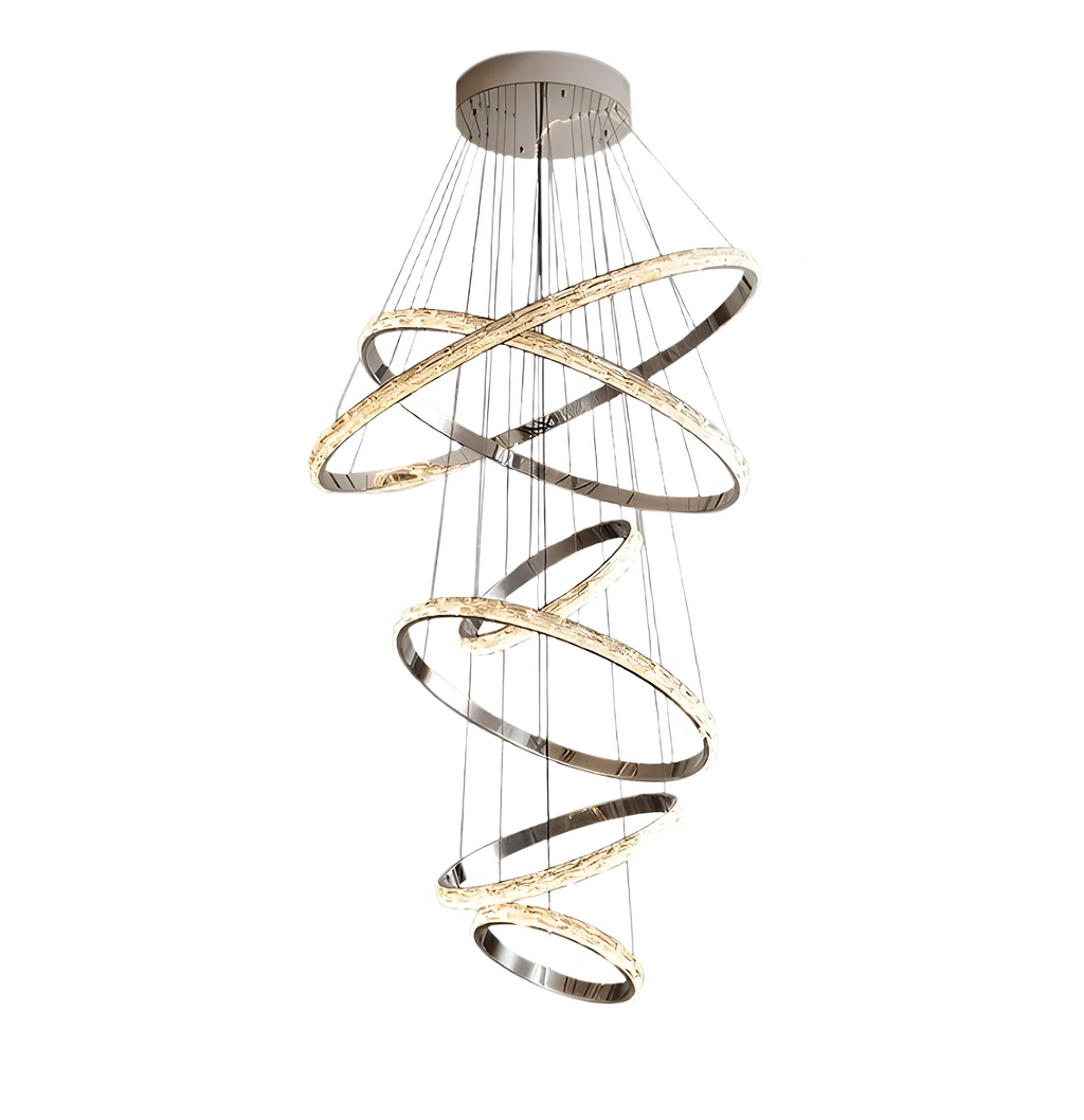 Clear Crystal Tiered chandelier - Livia Lane for dining room view 6