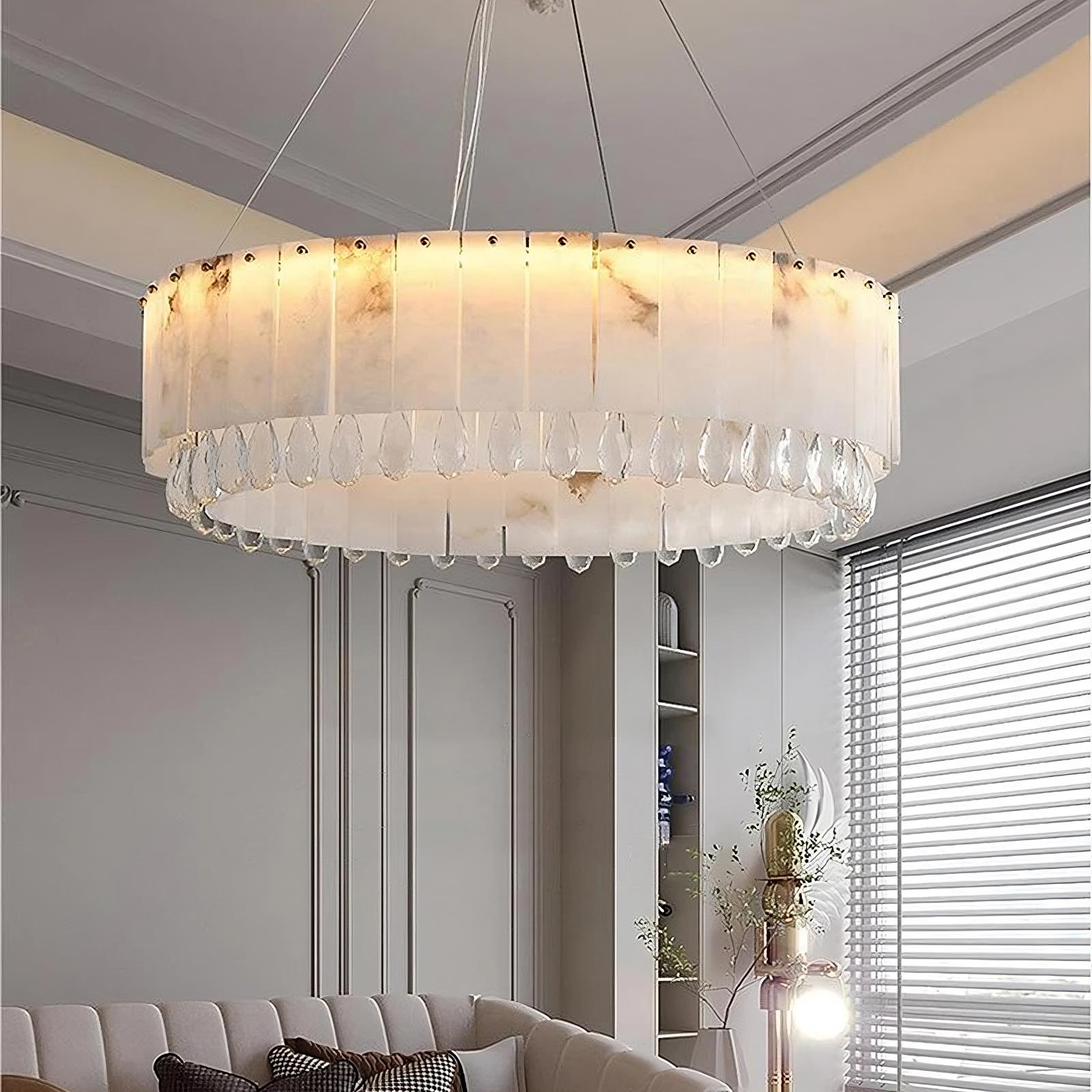 Natural Crystal LED Chandelier - Avon Bay | Tianguang Chandelier